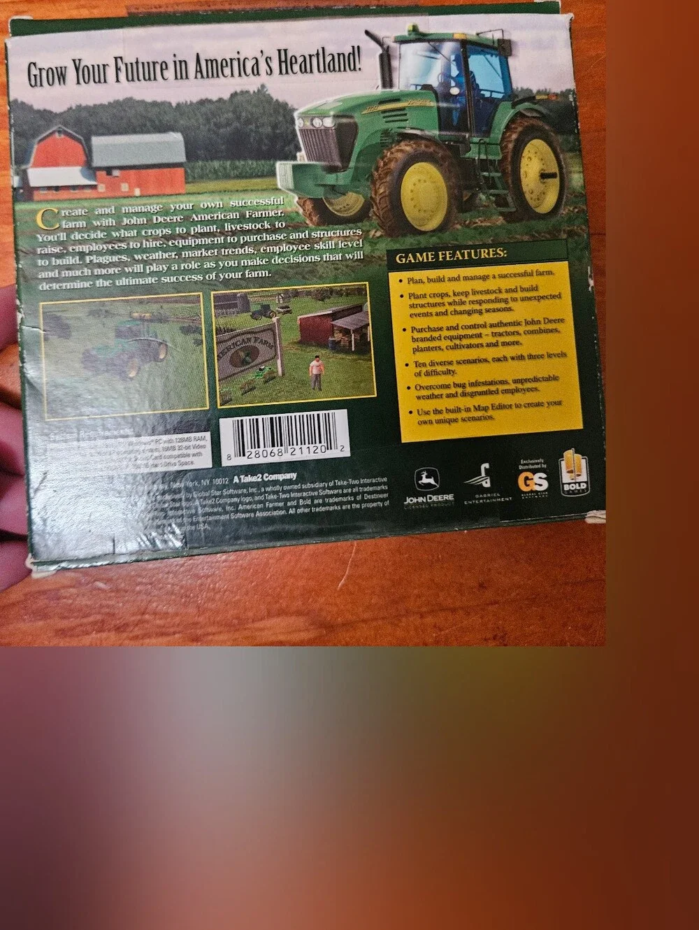 John deere american farmer (pc cd-rom 2004) tractor farming simulation!